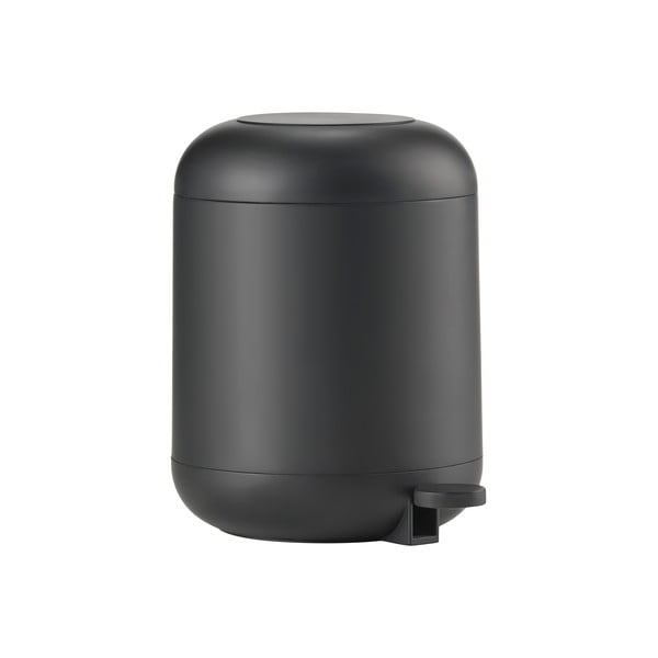 Černý nášlapný plastový odpadkový koš 4 l Sensu – Zone
