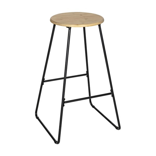Černá/přírodní bambusová barová židle 70 cm Loft – Wenko-image-1