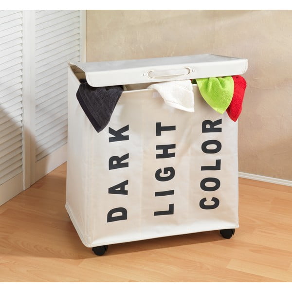 Béžový trojitý koš na prádlo Wenko Trivo, 117,6 l-image-1