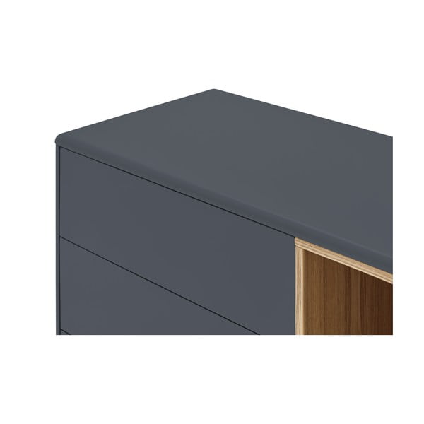 Tmavě šedá nízká komoda 180x76 cm Corvo - Teulat-image-1