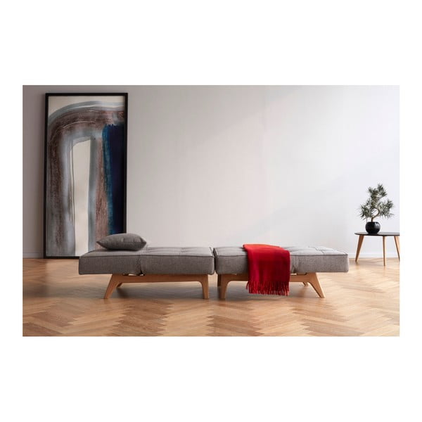 Šedá rozkládací pohovka Innovation Splitback Frej Mixed Dance Grey-image-4