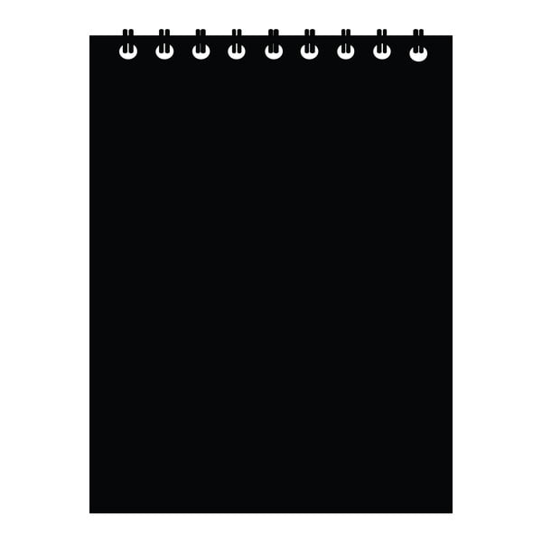 Černá nástěnná tabulová samolepka LineArtistica Note Uno, 30 x 40 cm