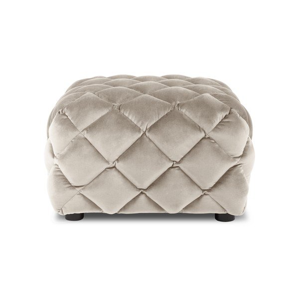 Bílo-krémový sametový taburet Flandrin – Interieurs 86-image-2