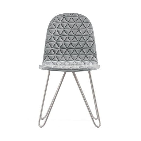 Šedá židle s kovovými nohami Iker Mannequin X Triangle