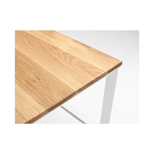 Konferenční stolek s bílým podnožím a dubovou deskou Custom Form Skaden-image-4