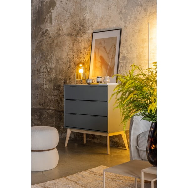 Komoda šedozelená 80x83x40 cm Pisco – Marckeric-image-1