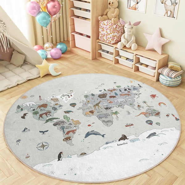 Pratelný dětský hrací koberec ø80 cm Big World – Mila Home-image-4