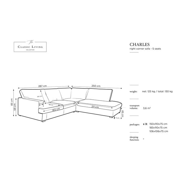 Černá rohová pohovka Windsor & Co Sofas Daphne, levý roh-image-4