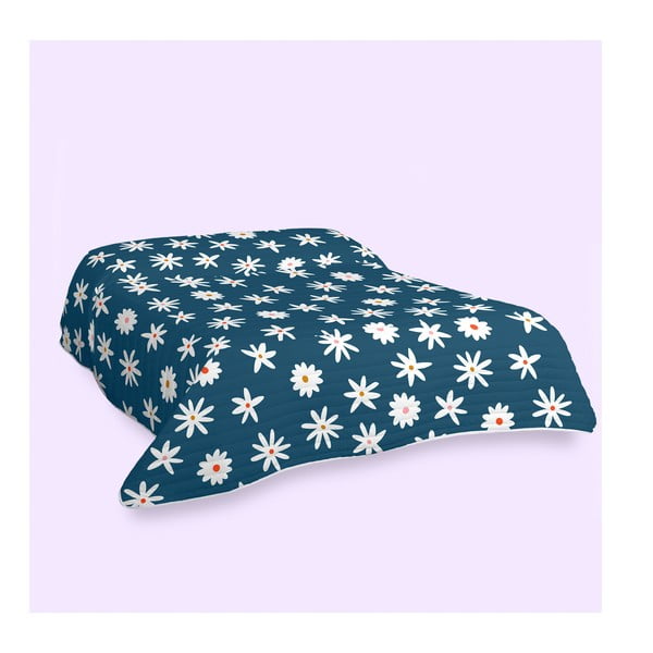 Modrý prošívaný přehoz 270x260 cm Margaret – Aware-image-1