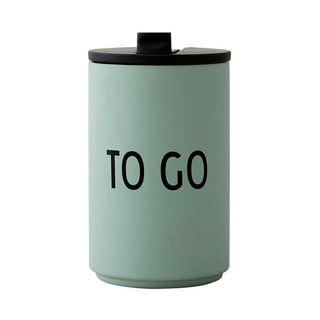 Zelený cestovní hrnek Design Letters To Go, 350 ml