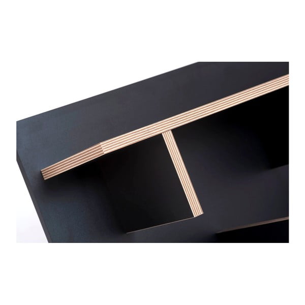 Černý nástěnný policový systém TemaHome Bern, šířka 90 cm-image-2