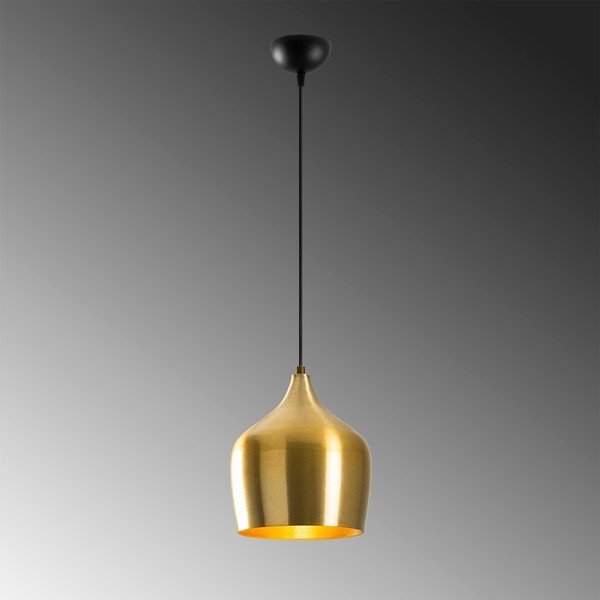 Závěsné svítidlo ve zlaté barvě s kovovým stínidlem ø 22 cm Dodo – Opviq lights-image-4