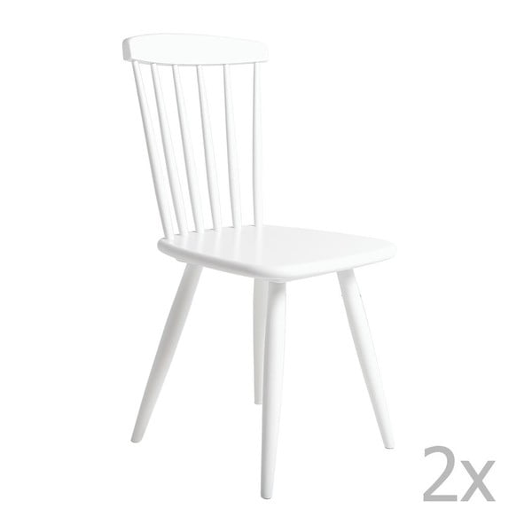 Sada 2 bílých jídelních židlí Marckeric Jade