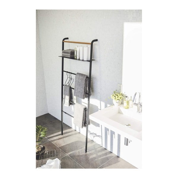 Černý věšák s poličkou YAMAZAKI Tower Ladder-image-1