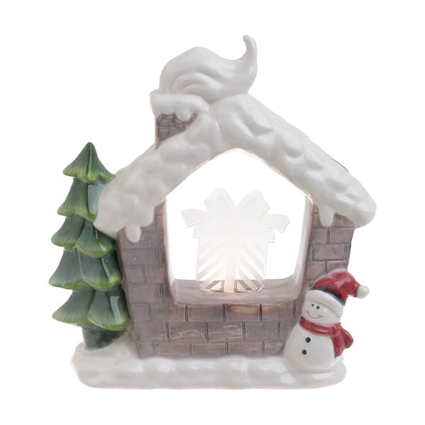 Vánoční keramická světelná dekorace ve tvaru domku InArt Amy