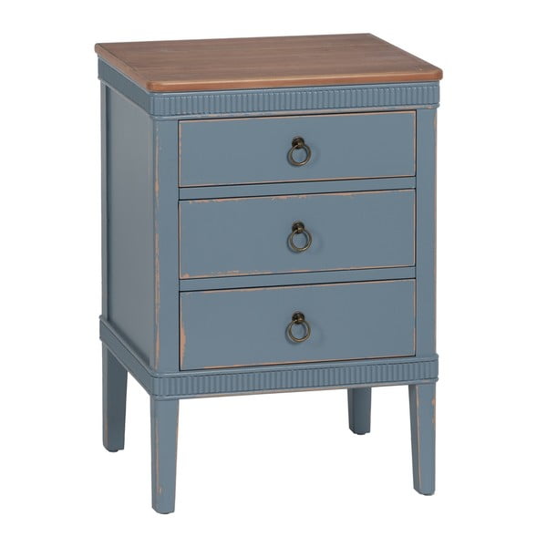 Modrý noční stolek Shabby – Ixia