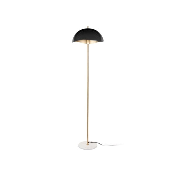 Stojací lampa s kovovým stínidlem v černé a zlaté barvě (výška 154 cm) Waved – Leitmotiv