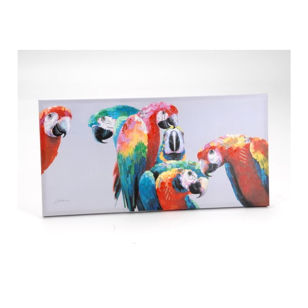 Obraz na plátně Parrots, 100x50 cm