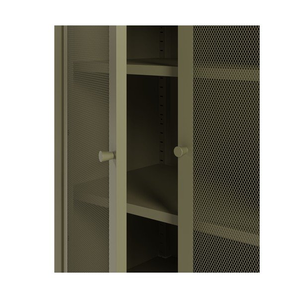 Zelená kovová skříňka 70x100x40 cm Fayna – Marckeric-image-4