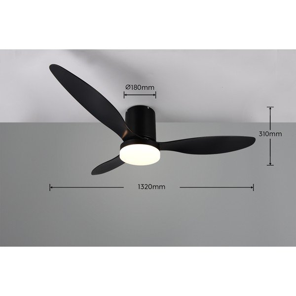 Matně černé LED stropní svítidlo ø 132 cm Göteborg – Reality-image-4