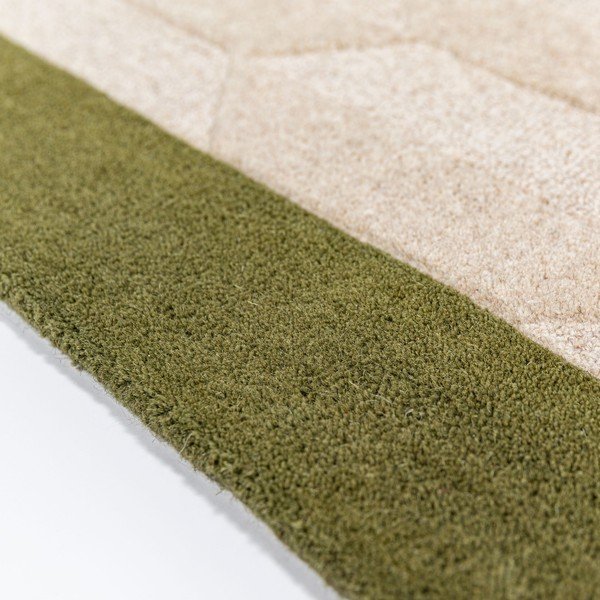 Zelený/v přírodní barvě ručně tkaný vlněný koberec 160x230 cm Apex Border Wool – Flair Rugs-image-4