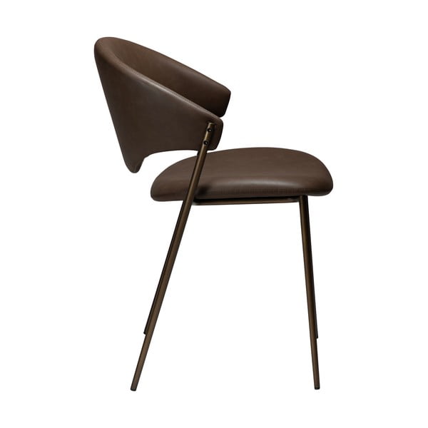 Tmavě hnědá jídelní židle z imitace kůže Zone – DAN-FORM Denmark-image-2