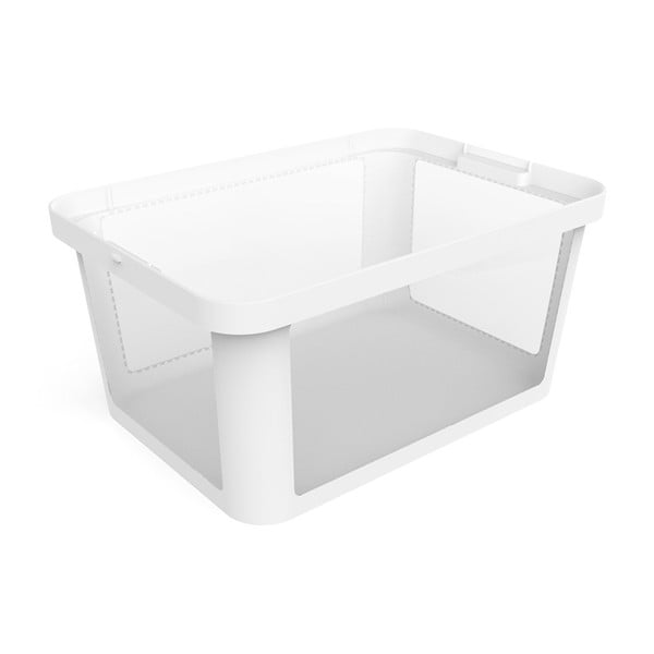 Bílý plastový úložný box 55,5x39x26,5 cm Albris – Rotho