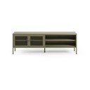 Zelený kovový TV stolek 160x50x35 cm Fayna – Marckeric