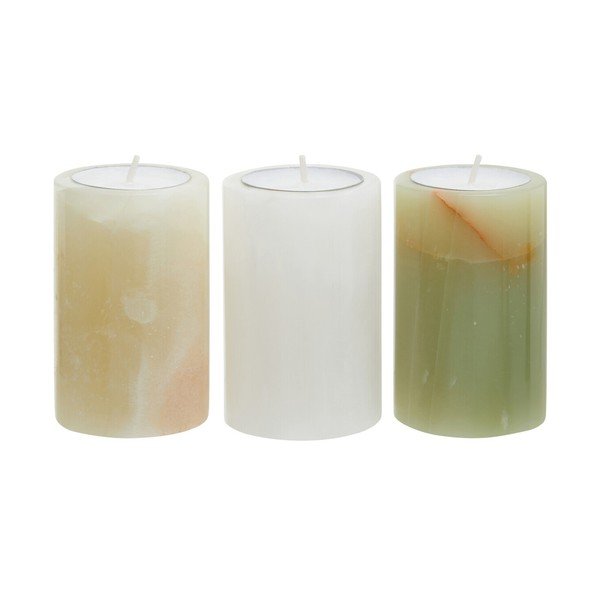 Kamenné svícny v sadě na čajovou svíčku 3 ks Oleena – Premier Housewares-image-2