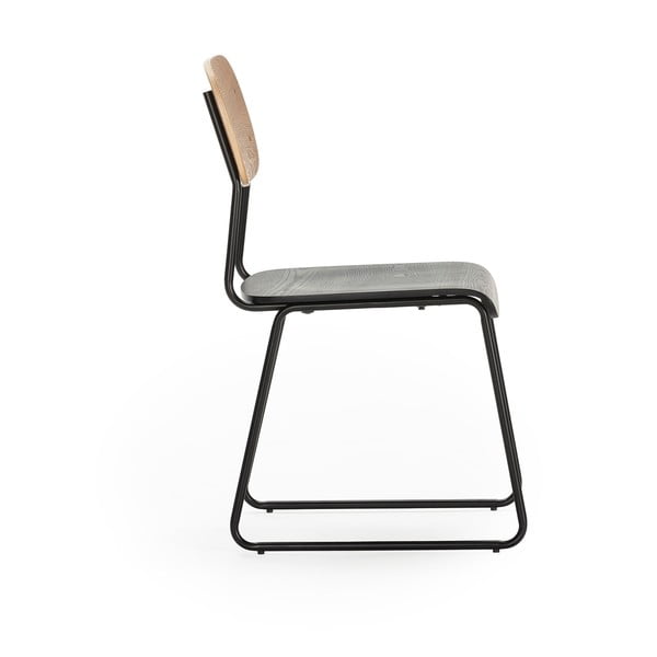 Jídelní židle v dekoru jasanu v černo-přírodní barvě v sadě 2 ks Aira – Marckeric-image-3