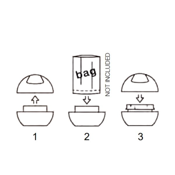 Černý plastový odpadkový koš 1 l   Bowl – Spirella-image-3