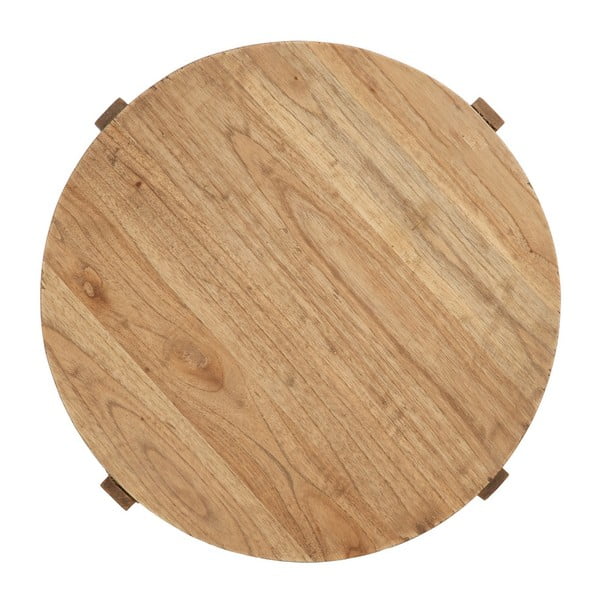 Kulatý odkládací stolek z masivu mindi ø 40 cm Dala – Ixia-image-3