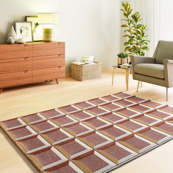 Koberec v terakotové barvě 80x150 cm Amara – Universal-image-1