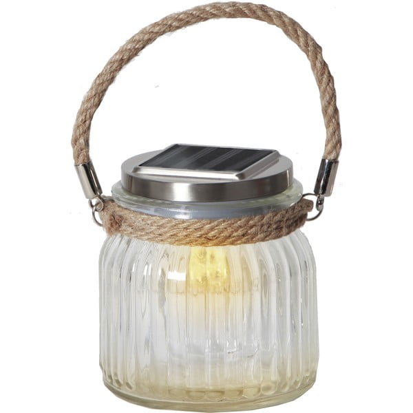 Skleněná solární LED lucerna Star Trading Jamjar, výška 11,5 cm-image-2