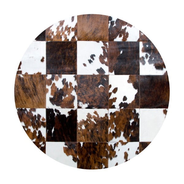 Kožený koberec Pipsa Normand Cow, ⌀ 150 cm