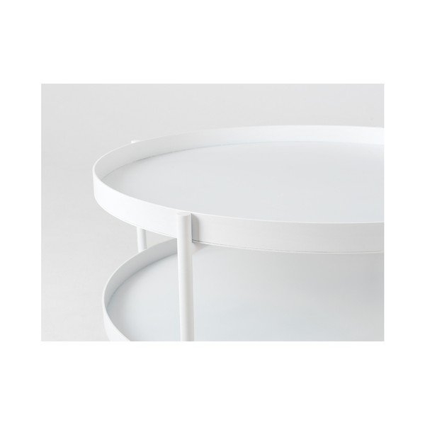 Bílý konferenční stolek Custom Form Hanna, ⌀ 80 cm-image-3
