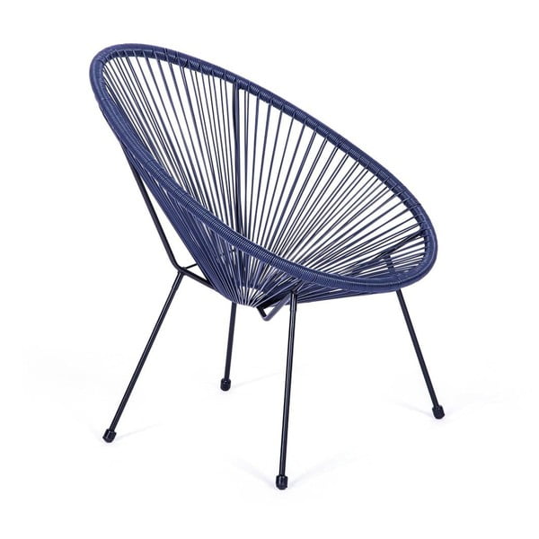 Modré kovové/plastové zahradní křeslo Avocado Comfort – Bonami Selection-image-1