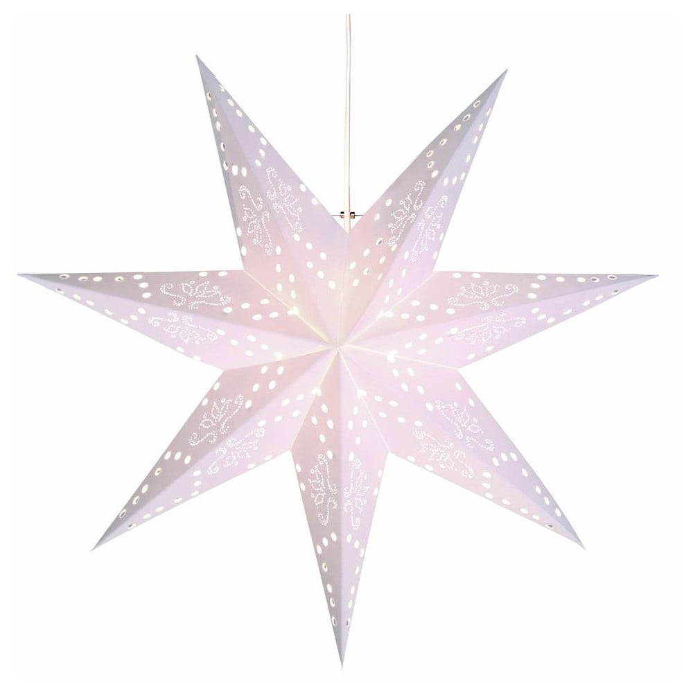 Bílá světelná dekorace Best Season Romantic Star, výška 54 cm