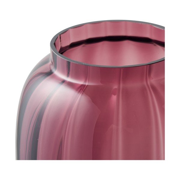 Červená skleněná ručně vyrobená váza (výška 21 cm) – House Nordic-image-3