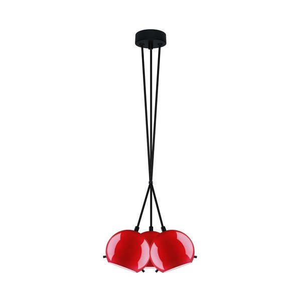 Trojité světlo MYOO red glossy/black/black