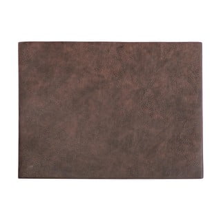 Tmavě hnědé prostírání z imitace kůže ZicZac Troja Rectangle, 33 x 45 cm
