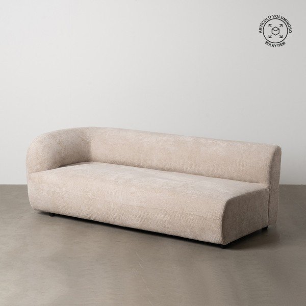 Béžová žinylková pohovka levý roh 199 cm Minimal – Ixia-image-1