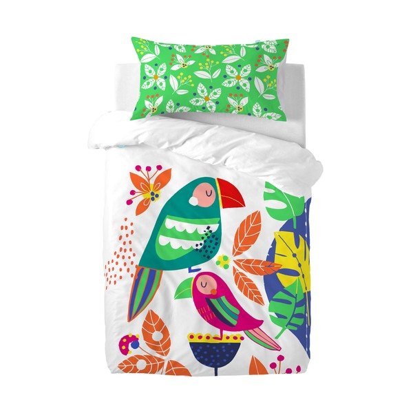 Povlečení Moshi Moshi Pretty Parrots, 100 x 135 cm