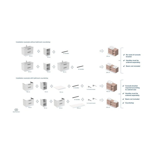 Antracitová deska pod umyvadlo 100x51 cm i.Life B – Ideal Standard-image-4