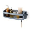 Modrá koupelnová polička z recyklovaného plastu bez vrtání Flex – Umbra