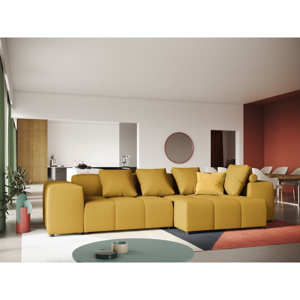 Žlutá rohová pohovka (variabilní) Rome - Cosmopolitan Design-image-1