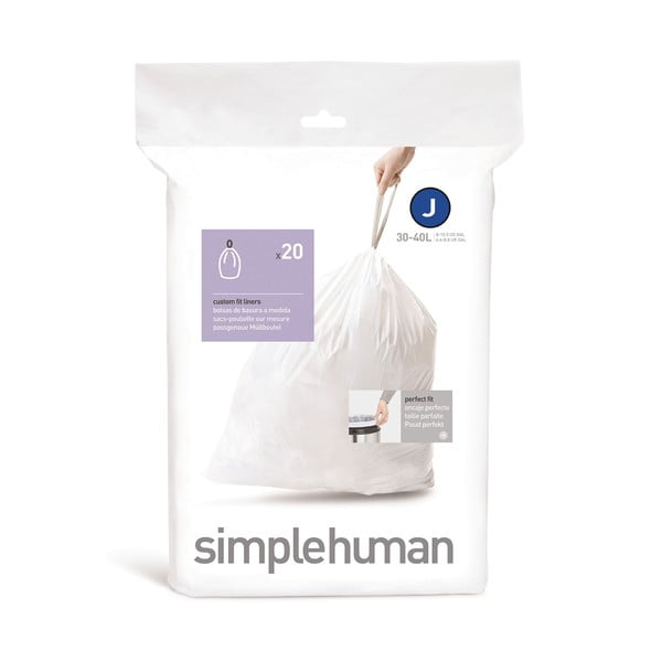 Stahovací pytle na odpadky v sadě 20 ks 45 l J – simplehuman