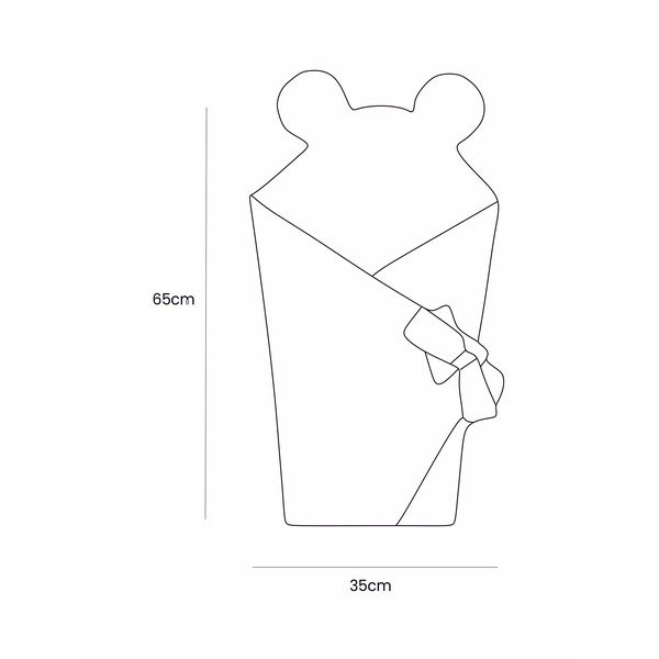 Slonovinová dětská zavinovačka s beránkem 35x65 cm – Meowbaby-image-2