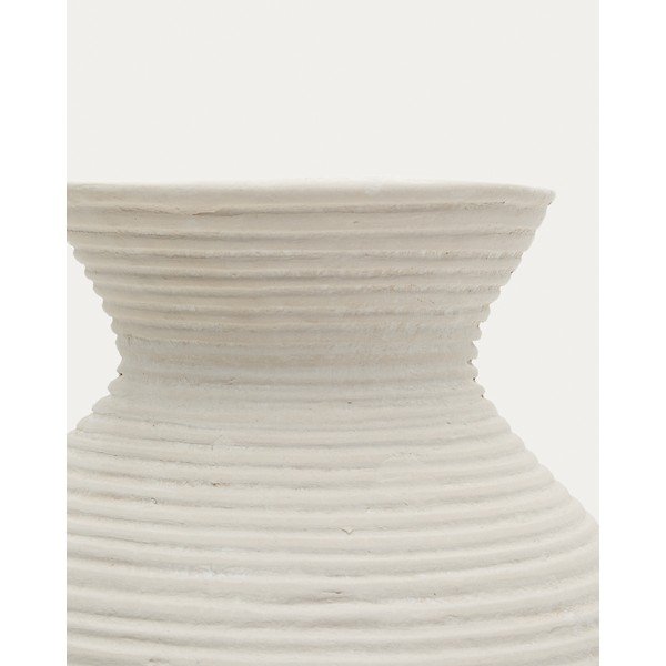 Krémová vysoká váza z papírmaše (výška 51 cm) Pria – Kave Home-image-4