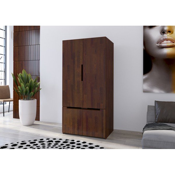 Šatní skříň z borovicového dřeva 86x180 cm Bergman - Skandica-image-1